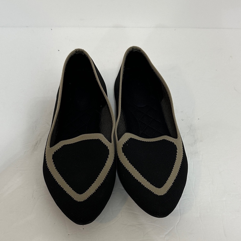 BIRDIES Blackbird Knit in Jet Fabric Black and Tan Size 8.5